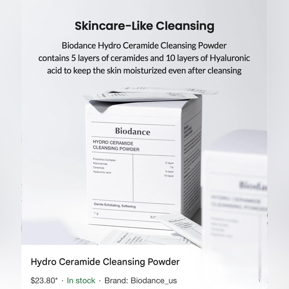 Biodance Facial Cleansing Powder 5/$25